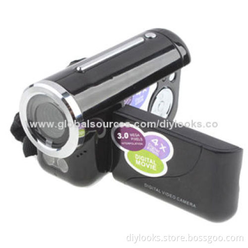 3.0 Megapixels Digital Video Camera with 1.8-inch TFT LCD Screen, Supports TV Out, Black (DV136)